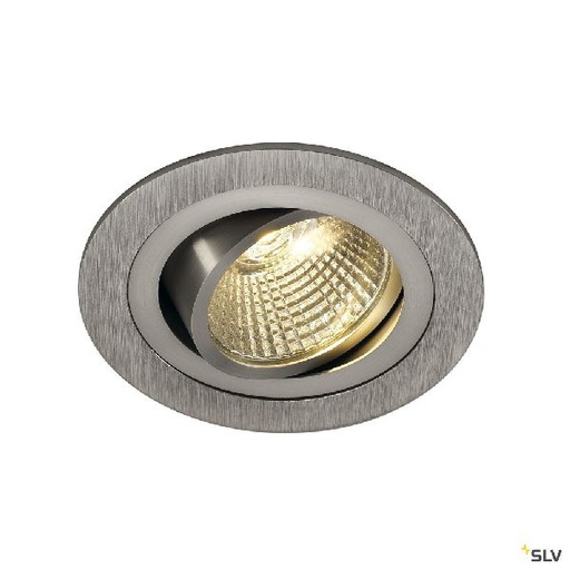 [DC113906] NEW TRIA 77, rond, LED, alu brossé, 9,1W, 3000K, 38°, clips ressorts 113906