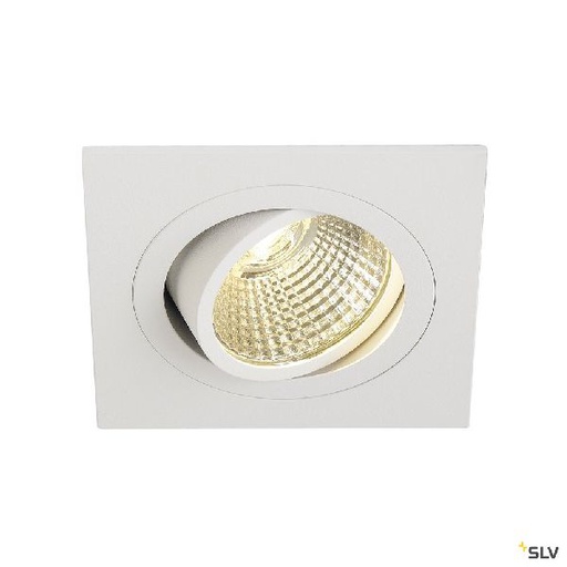 [DC113911] NEW TRIA 77, carré, LED, blanc mat, 9,1W, 3000K, 38°, clips ressorts 113911