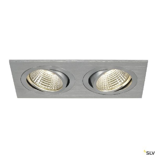 [DC113926] NEW TRIA 155, double, LED, alu brossé, 14W, 3000K, 38°, clips resso 113926