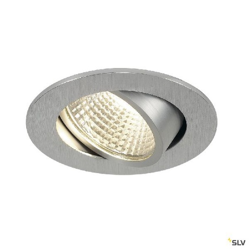 [DC113956] NEW TRIA 68 rond LED, encastré, alu brossé, 5,3W, 3000K, 38°, ali 113956