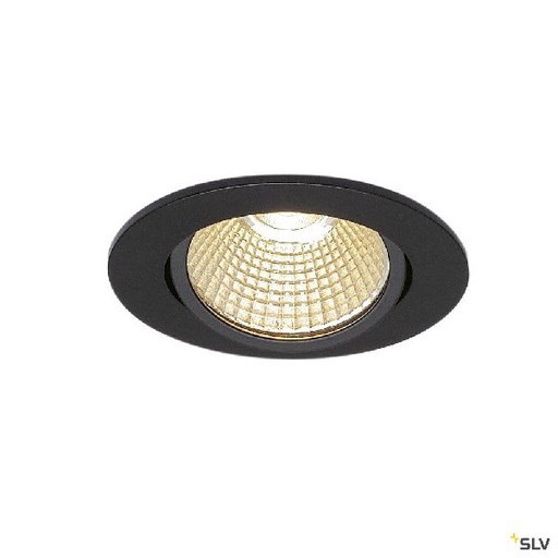 [DC114380] NEW TRIA 68, rond, LED, noir, 12W, 3000K, 38°, alim inclus 114380