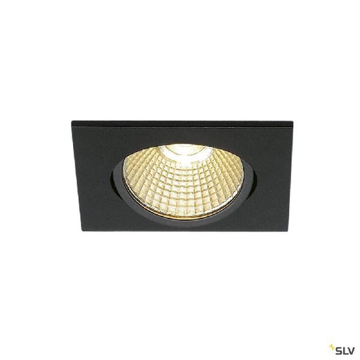 [DC114390] NEW TRIA 68, carré, LED, carré, noir, 12W, 3000K, 38°, alim inclus 114390