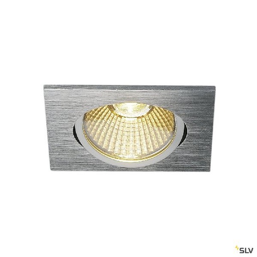 [DC114396] NEW TRIA 68, carré, LED, alu brossé, 12W, 3000K, 38°, alim inclus 114396