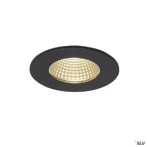 [DC114420] PATTA-I encastré plafond, rond, noir, 12W, 3000K, 38°, alim incluse 114420