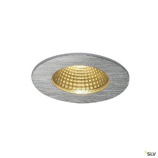 [DC114426] PATTA-I encastré plafond rond alu brossé 12W, 3000K, 38°, alim incluse 114426