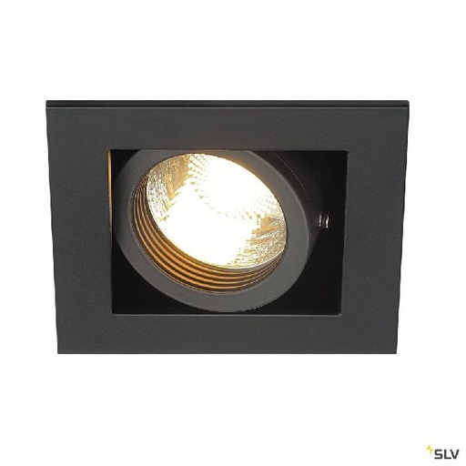 [DC115510] KADUX, encastré de plafond intérieur, simple, noir mat, GU10/QPAR51, 50W max 115510