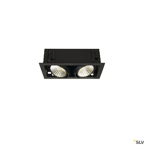 [DC115740] KADUX, encastré carré, 2 LED XL, noir, 54W 3000K 30°, alim incluse 115740