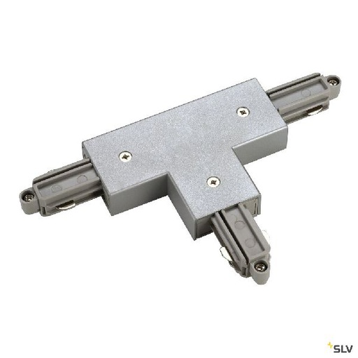 [DC143082] Connecteur en T pour rail 1 allumage 16A max, gris, terre droite 143082