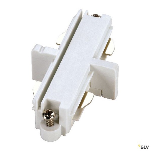 [DC143091] Connecteur droit pour rail 1 allumage 16A max, blanc, électrique 143091