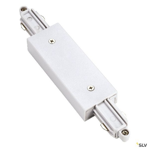 [DC143101] Connecteur droit pour rail 1 allumage 16A max, blanc, avec alimentation 143101