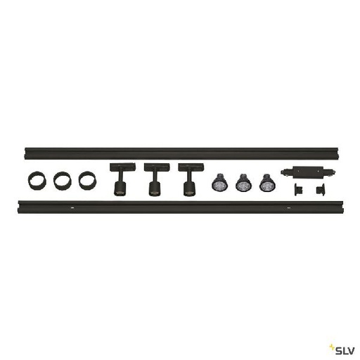 [DC143190] PURI TRACK Kit 1 allumage, noir, 2x1m, 3x PURI spot et sources LED 143190