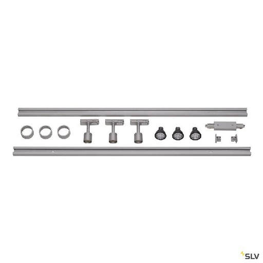 [DC143194] PURI TRACK Kit 1 allumage, gris, 2x1m, 3x PURI spot et sources LED 143194