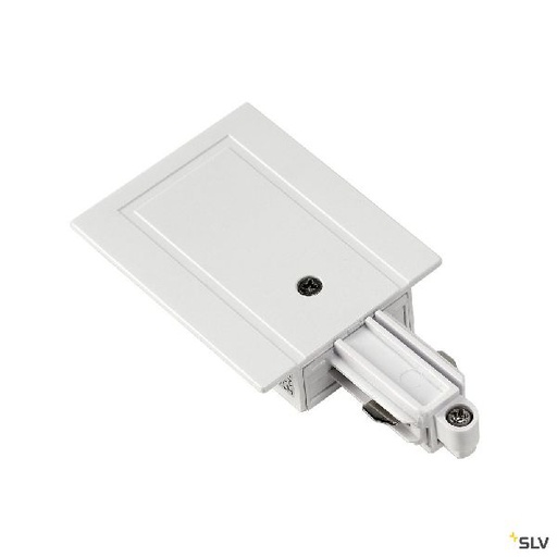 [DC143241] Alimentation, terre droite, intérieur, pour rail 1 allumage à encastrer, blanc 143241