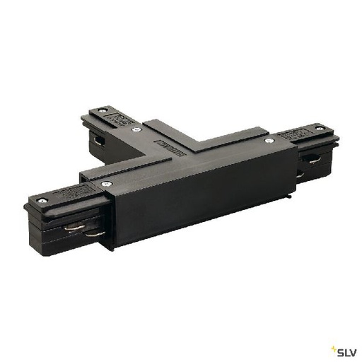 [DC145630] EUTRAC®, connecteur en T, terre gauche, pour rail 3 allumages en saillie, noir 145630