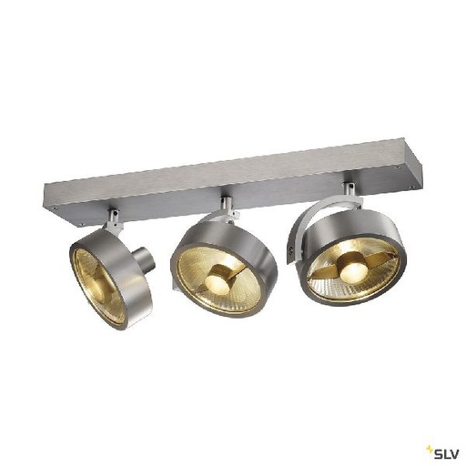 [DC147326] KALU, 3 spots, QPAR111 plafonnier, alu brossé. ES111, max. 3x75W 147326