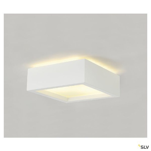 [DC148002] PLASTRA 104, plafonnier intérieur, blanc, E27, 2x 25W max, plâtre 148002