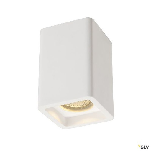 [DC148004] PLASTRA, plafonnier intérieur, blanc, GU10/QPAR51, 35W max, plâtre 148004