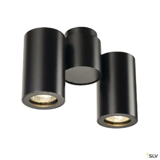 [DC151830] ENOLA B, spot double, applique et plafonnier, noir, GU10, max. 2x50W 151830