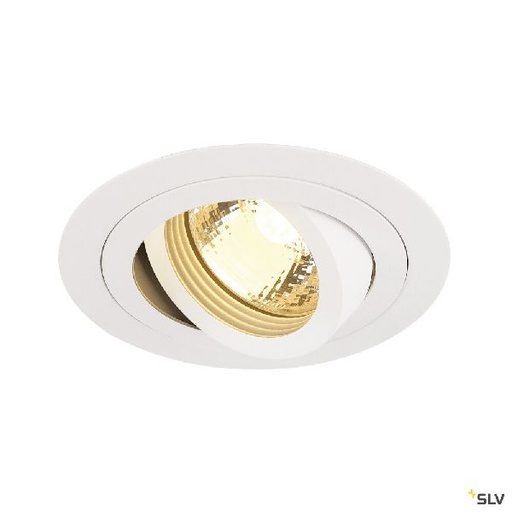 [DC199981] PIREQ, encastré de plafond intérieur, rond, blanc mat, GU10/QPAR51, 50W max 199981