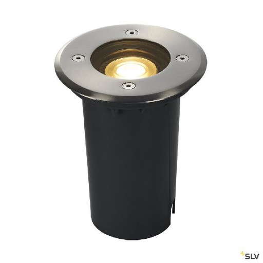 [DC227680] SOLASTO (EARTHLUX), rond, encastré de sol ext., QPAR51, Inox 304, GU10 6W 227680