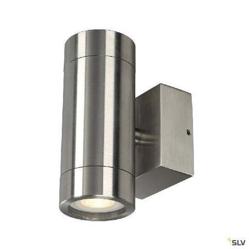 [DC233302] ASTINA STEEL, applique extérieure, inox, GU10/QPAR51, 2x 35W max, IP44, inox 304 233302