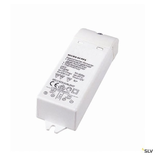 [DC461060] Transformateur, intérieur, blanc, 12V/60VA, variable 461060