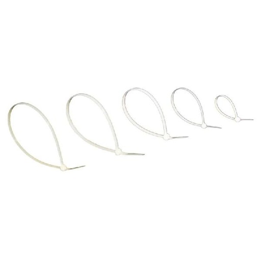 [FES-KCV280] Lot de 100 colliers de câblage Nylon blanc 280x4.8mm - FES-KCV280