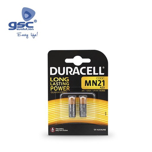 [GC009000140] Pile alcaline Duracell MN21 (3LR50) Blister 2 | 009000140