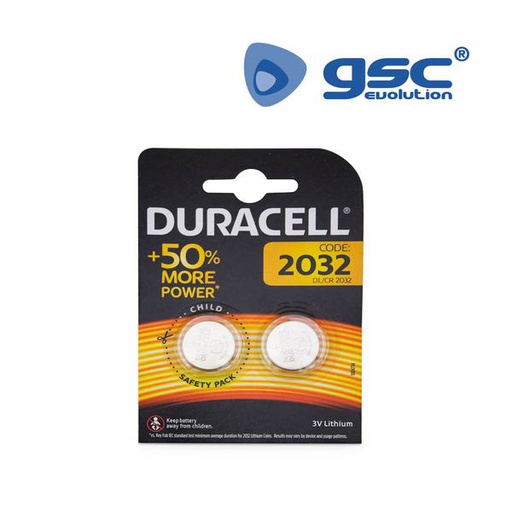 [GC009000161] Pile au lithium Duracell DL2032 Blister 2 | 009000161
