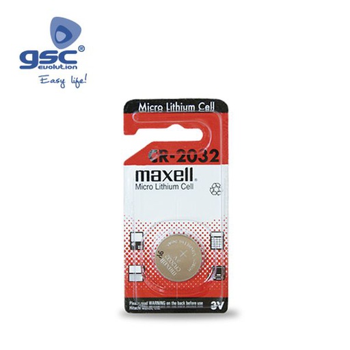 [GC009000211] Pile Lithium MAXELL CR2032 3V, Blister 1 Unid. | 009000211