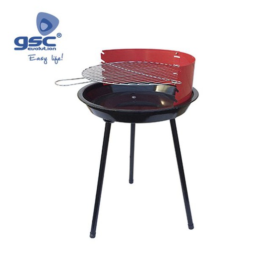 [GC002702574] Barbecue portatif acier pour charbon Ø35cm x 55cm | 002702574