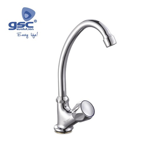 [GC003702421] Robinet chromé semi courbé pour lavabo Iguazú | 003702421