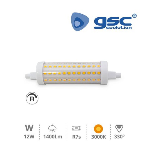 [GC200650018] Lampe linéaire 118mm R7s 12W 3000K réglable | 200650018