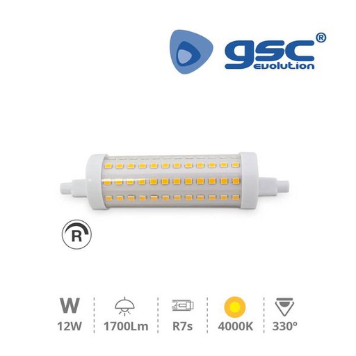 [GC200650019] Lampe linéaire 118mm R7s 12W 4200K réglable | 200650019