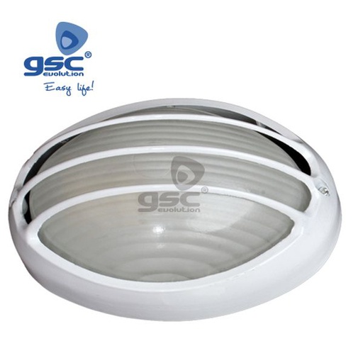 [GC000700455] Applique demi ovale Aluminium grille , E27 Máx.60W | 000700455