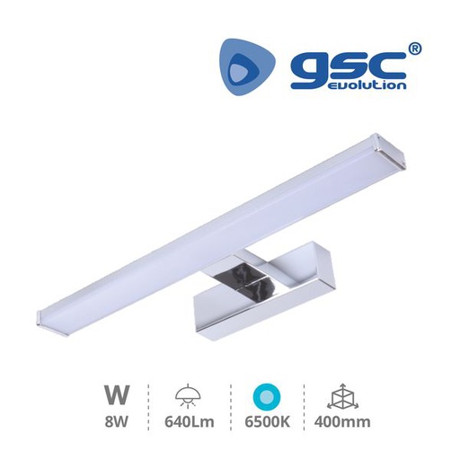 [GC001705233] Applique LED Salle de bains 8W 6500K IP44 | 001705233