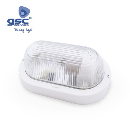 [GC000700644] Applique ovale plastique sans grille, E27 60W 230V | 000700644