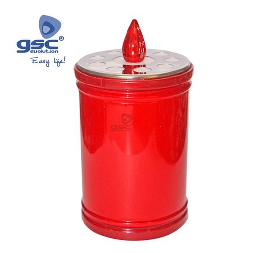 [GC001601402] Bougie decorative lumineuse LED Rouge - Blister | 001601402