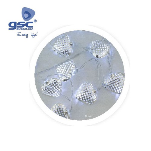 [GC005204472] Coeurs en argent 1,5M 2xAA 6000-10000K | 005204472