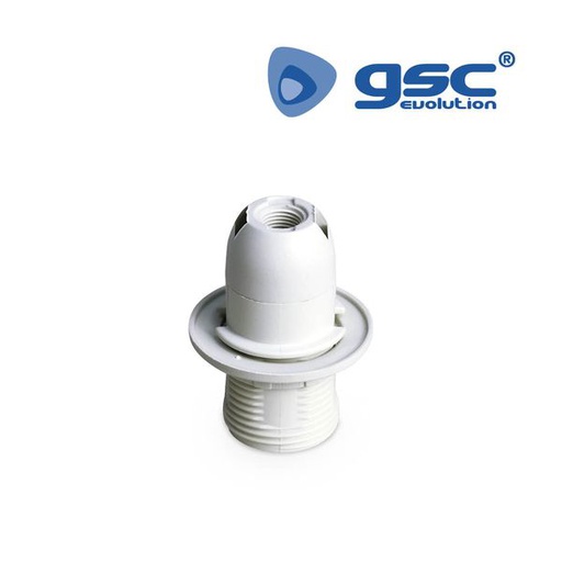 [GC101530002] E14 Porte-lampe semi-filet en thermoplastique blan | 101530002