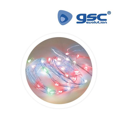 [GC005204412] Guirlande LED 5M multicolor 50 LEDS. Batería 3xAA | 005204412