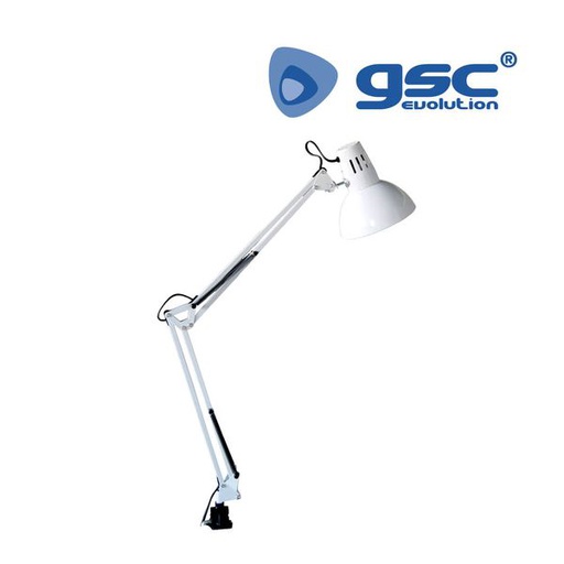 [GC001900396] Lampe de bureau à fixer E27 Max. 40W - Blanc | 001900396