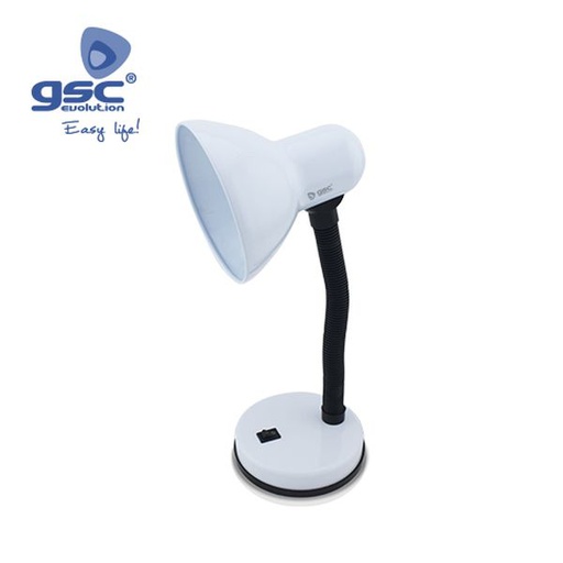 [GC001900413] Lampe de bureau à poser- E27 Max. 40W - Blanc | 001900413
