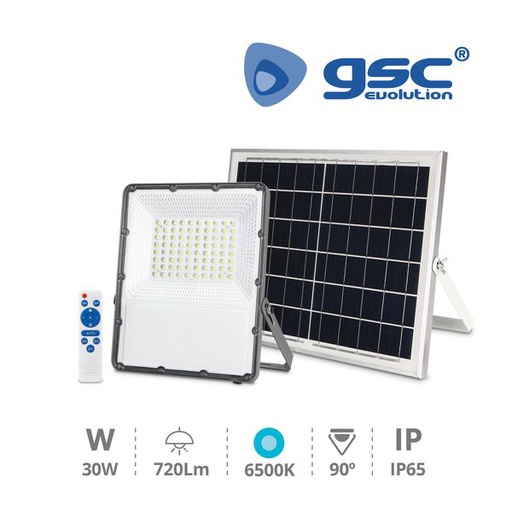 [GC202615000] Projecteur solaire 30W 6500K IP65 | 202615000