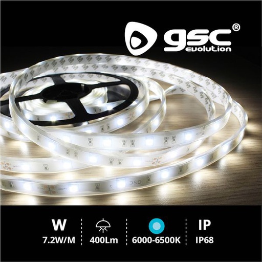 [GC001504598] Rouleau 5M LED SMD5050 (7,2W) 6000K-6500K IP68 24V | 001504598