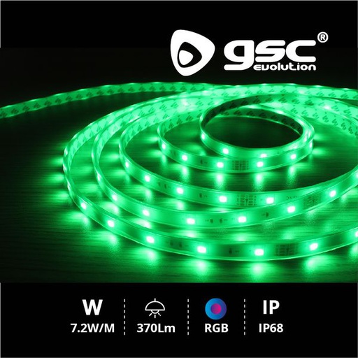 [GC001504599] Rouleau 5M LED SMD5050 (7,2W) RGB IP68 24V | 001504599