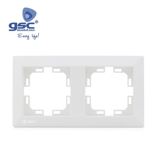 [GC000201020] Plaque de prise à encastrer pour 2 modules Blanc | 000201020