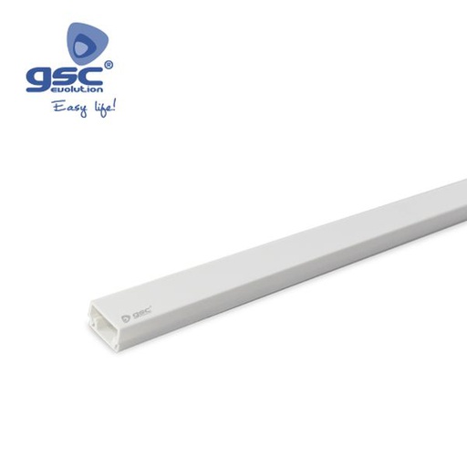 [GC000300611] Goulotte Cache cables PVC blanc adhésive 2M 10x15 | 000300611