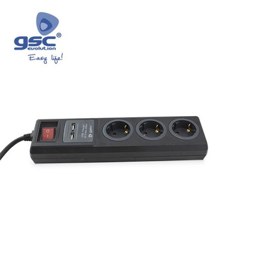 [GC000803392] 3T base multiple + 2 USB + Int. (3x1,5mm) 1,4M | 000803392