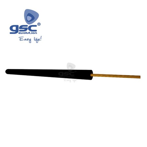 [GC003902943] 100M Cable hilo flexible cuivre noir 1x1.5mm Libre | 003902943
